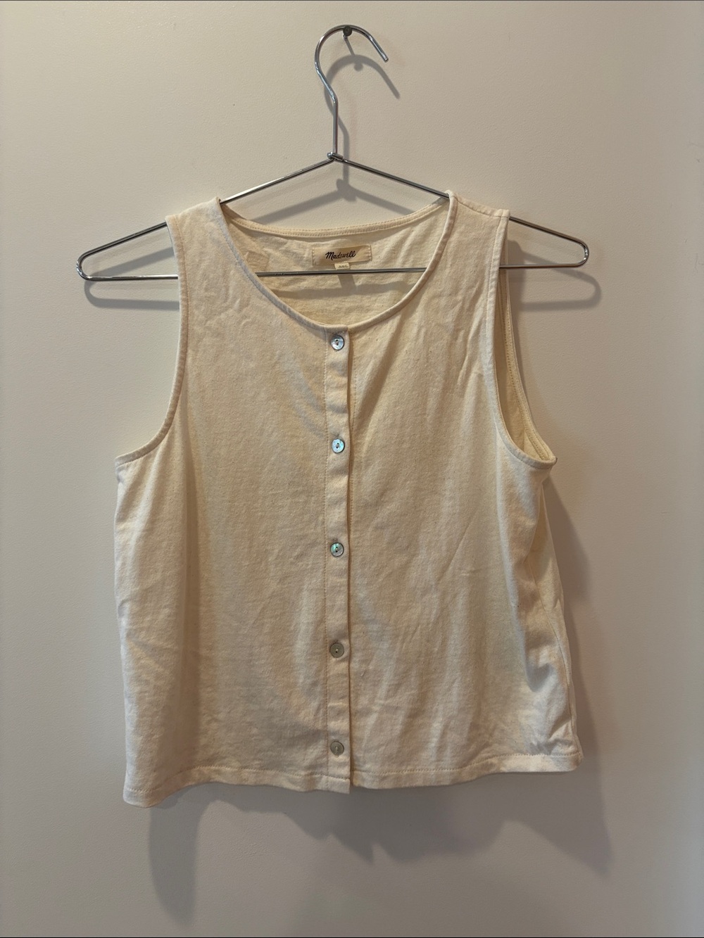 Madewell Cream Button-Front Tank